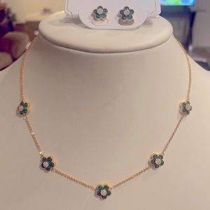 This is a necklace with matching earrings